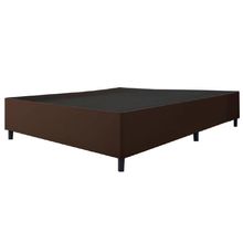 Cama Box Base Casal King 1,93m Suede Marsala Marrom