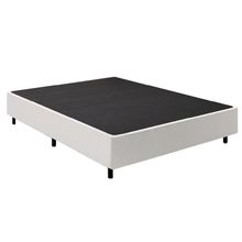 Cama Box Base Casal King 1,93m Suede Marsala Branco