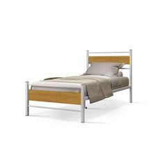 Cama Infanto Juvenil Solteiro Lilly Klm Store Branco/canela