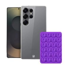 Kit Capa Crystal Slim Para Samsung Galaxy S25 Ultra + Ventosa - Lilás - Gshield