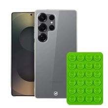 Kit Capa Crystal Slim Para Samsung Galaxy S25 Ultra + Ventosa - Verde - Gshield