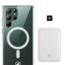 Kit Magsafe - Capa Case Capinha E Carteira Para Samsung Galaxy S22 Ultra - Gshield