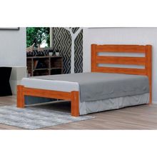 Cama de Casal Londres de Madeira Angelim Mel