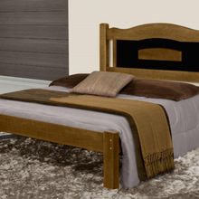 Cama Queen Size Paris de Madeira Tauari Imbuia Preto