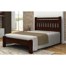 Cama de Casal Mônaco de Madeira Angelim