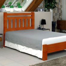Cama de Casal Tokio de Madeira Maciça Angelim Mel