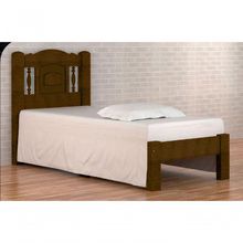 Cama de Solteiro Atenas de Madeira Angelim Imbuia