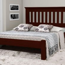 Cama Queen Size Texas de Madeira Tauari Mogno