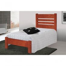 Cama de Solteiro Moscou de Madeira Angelim Mel