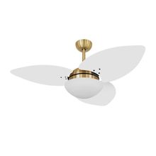 Ventilador De Teto Dormamu Dourado 3 Pás Branco 220V
