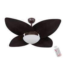 Ventilador De Teto Dormamu Café 4 Pás 110V Com Controle