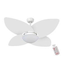 Ventilador De Teto Dormamu Branco Fosco 4 Pás Branco 110V Com Controle