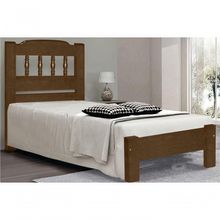 Cama de Solteiro Viena de Madeira Angelim Imbuia