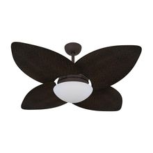 Ventilador De Teto Dormamu Marrom Texturizado 4 Pás Palmae 220V