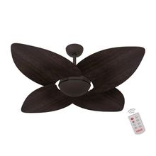 Ventilador De Teto Dormamu Marrom Texturizado Office 4 Pás 220V Com Controle