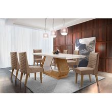 Sala De Jantar Lara 180 Tp 6 Cadeiras