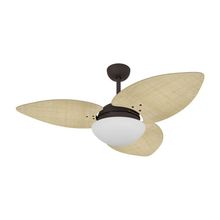 Ventilador De Teto Marrom 3 Pás Palmae Natural 220V