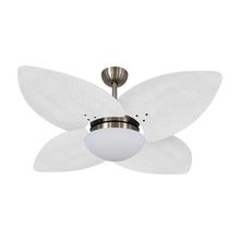 Ventilador De Teto Kovalski Bronze 4 Pás Palmae Branco 220V