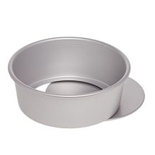 Assadeira Forma Para Bolo De Alumínio Redonda 22cm Com Fundo Removí­vel Cinza