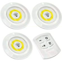 Kit 3 Lâmpadas Luminária Led Controle Sem Fio