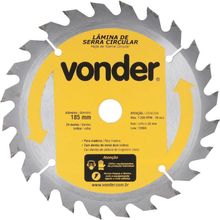 Lamina Serra Circ Vídea 180x20x2,6mm 24d 7400rpm Mad Vonder