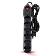 Filtro De Linha 6 Tomadas Pp 3x0,75 3m 255 Preto [f018]