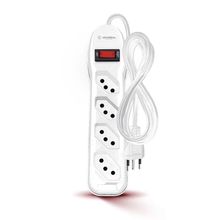 Filtro De Linha Circuit Breaker 4 Tomadas Pp 3x0,75 1m 249 Branco [f018]