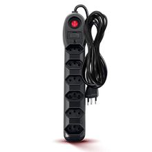 Filtro De Linha 6 Tomadas Pp 3x0,75 3m 255 Preto [f018]