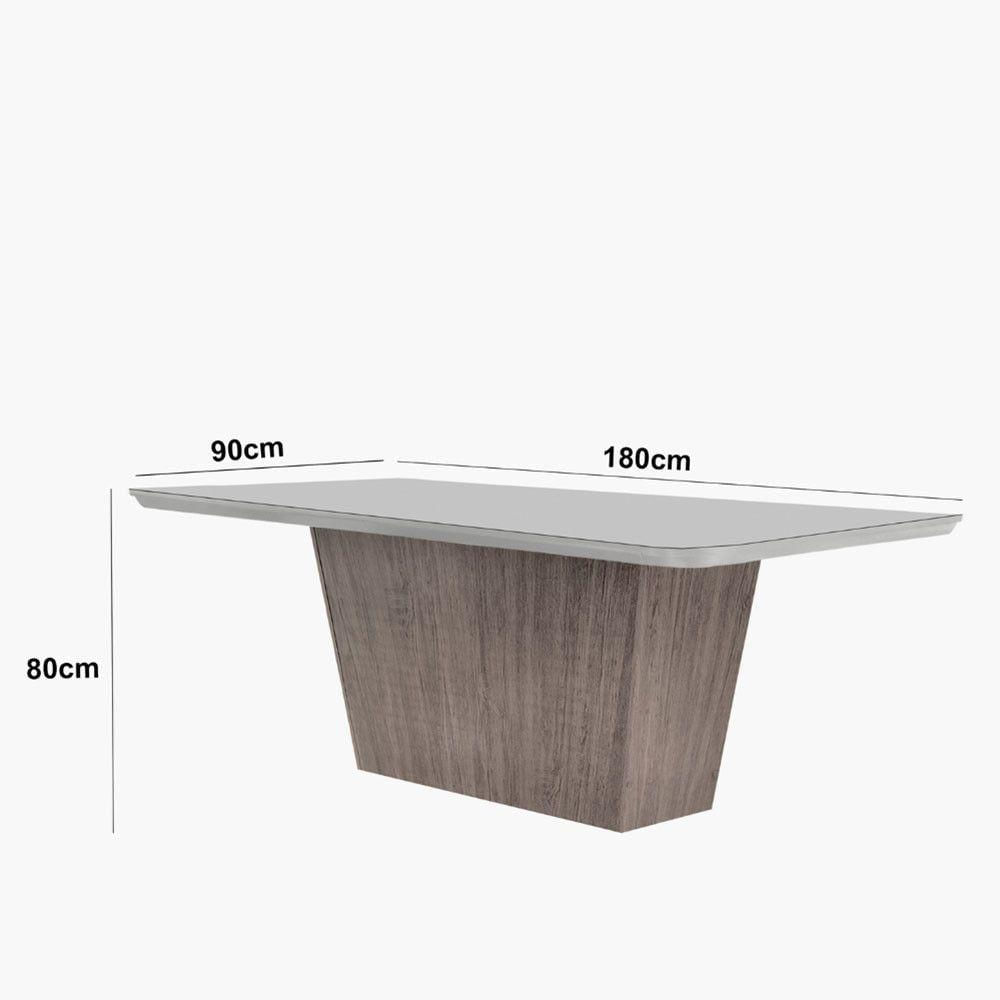 Mesa Para Sala De Jantar Aida 180cm Mdf E 6 Cadeiras Moderna Vel ...