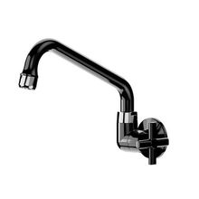 Torneira Cozinha Parede Bica Baixa Lume Preta - Blukit