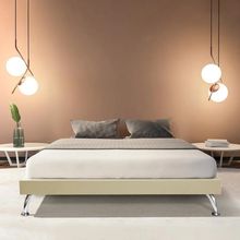 Estrutura Para Cama King Base Japonesa 195cm Veludo Bege