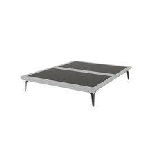 Base Para Cama Queen Japonesa Tóquio Bipartida Linho Cinza