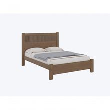 Cama Casal Ripado Primícia Plus 100% Mdf - D Doro Castanho/ripado