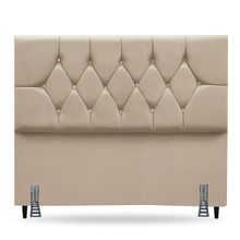 Cabeceira Para Cama Casal 140 Cm Melisse Com Frame Suede Bege
