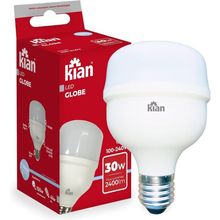 Lâmpada Led Globe Kian Boa Potência Base E-27 30w 6,5k Bivolt