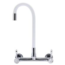 Torneira Misturador Cozinha De Parede Color Branco C61