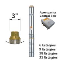 Motobomba Submersa Tipo Caneta 3-4cv 60hz Monofásico Esub-3-13 Eletroplas 110V