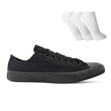 Tênis Converse Chuck Taylor All Star Monochrome Unissex + 3 Pares de Meias