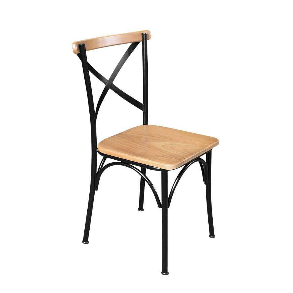 Mesa Jantar Industrial Sophia 1,50M Prato Giratório 8 Cadeiras Paris Pés Alumínio Natural - Marrom