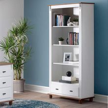 Estante Antique 3 Prateleiras 1 Gaveta Laca Branca