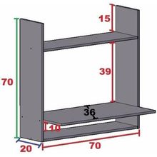 Bancada Estudos Suspensa Parede + Armário Livreiro Magia