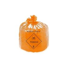 Sacos De Lixo Tóxico Laranja - 50 Litros - 200unid