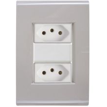 Cj Duas Tomadas Dupla 20A Liz Fendi Tramontina completo pronto Tramontina