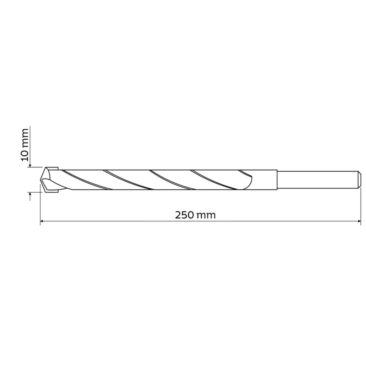 Broca para Concreto Longa 10x250 mm Tramontina MASTER