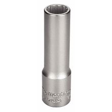 Soquete Estriado Longo Aço Cromo Vanádio 7/16pol Encaixe 1/2pol Tramontina PRO Tramontina