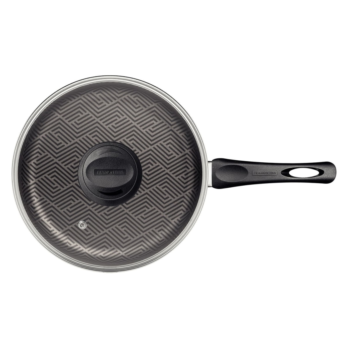 Frigideira Tramontina Paris Antiaderente Chumbo +Tampa de Vidro 24CM