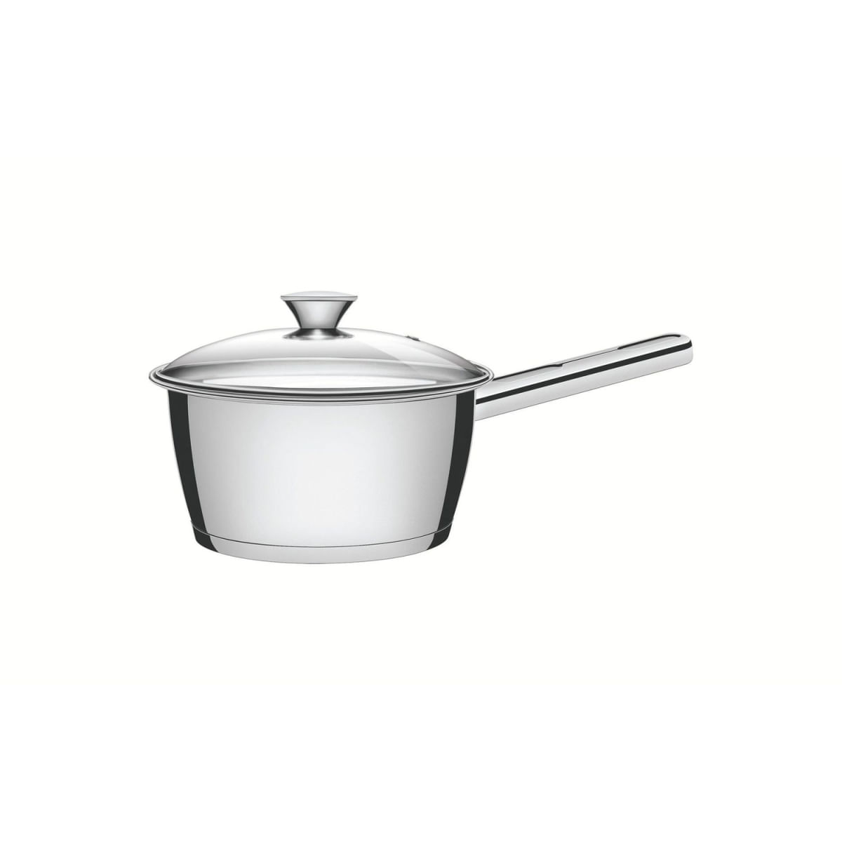 Panela Tramontina Allegra Aço Inox Fundo Triplo Tampa Vidro 18cm Tramontina