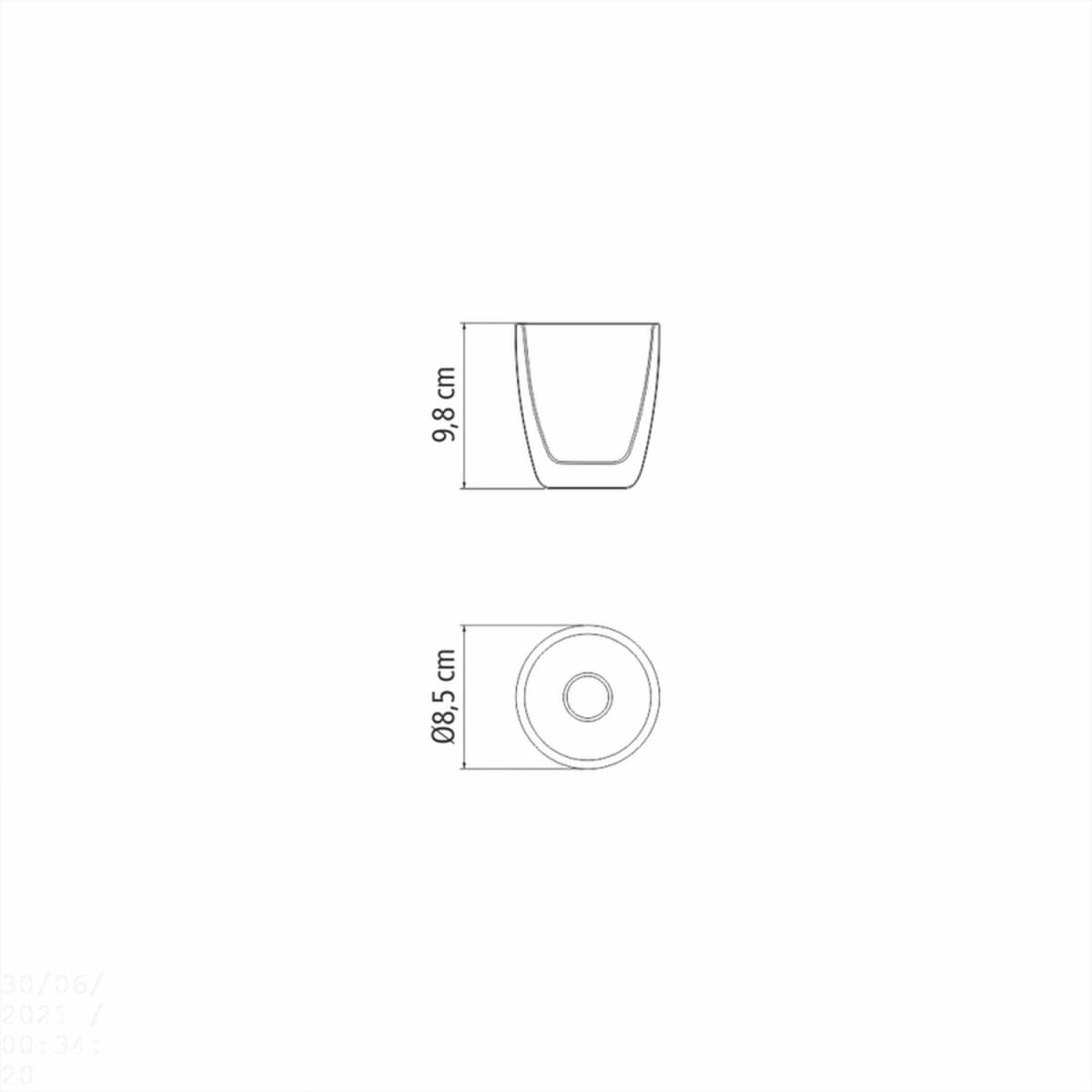 Conjunto de Xícaras para Chá e Café em Vidro Duplo sem Alças 2pçs - Tramontina