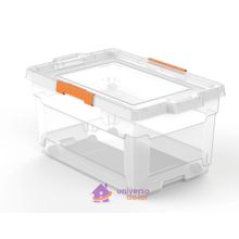 Caixa Organizadora 60L Transparente Basic Rodas Tramontina