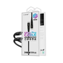 Cabo De Carga Rápida X-ONE Ultra Pro 240w Preto 1.2m Tipo C